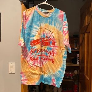 tye dye "speedway road challenge" shirt